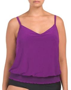 NEW MAGICSUIT Plus 24W MIRACLESUIT TANKINI TOP ONLY SWIMSUIT Justina Purple - Picture 1 of 2