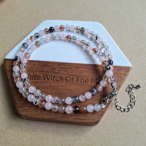 Master Healer Choker Necklace Fire Quartz, Rutile Quartz , Clear Quartz - Picture 1 of 10