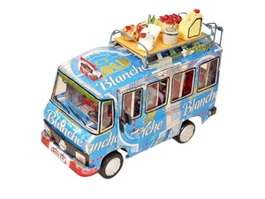 Mercedes Benz Bus 508 Buschtaxi heavy. M 1:18 Blechmodell Blechauto Recycling - Picture 1 of 13