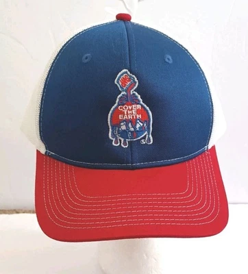 Sherwin Williams 网眼平沿帽 盖 地球帽 港务局 蓝色 全新 — 第 1/4 张图片