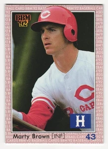 Carpa Toyo BBM #334 1992 Marty Brown Hiroshima - Imagen 1 de 2