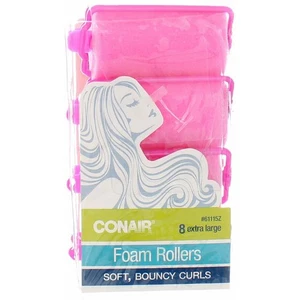 Conair Foam Rollers Extra Large Foam Hair Rollers, Extra Large, Pink, 8 Ct - Picture 1 of 3