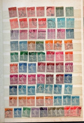 FRANCIA SEMBRADOR FRANCÉS PAZ CON RAMA DE OLIVO LOTE DE SELLOS COLECCIÓN USADO ID#1216 Foto 1 de 2