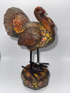 Cracker Barrel Thanksgiving Traditions Mosaic Turkey Home Decor 11”Hx5.25”W - Picture 1 of 10