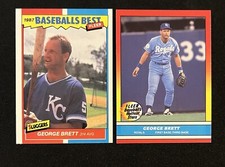George Brett Fleer Baseball Card 1987 Best Sluggers #6 - 1988 Hottest Stars #4