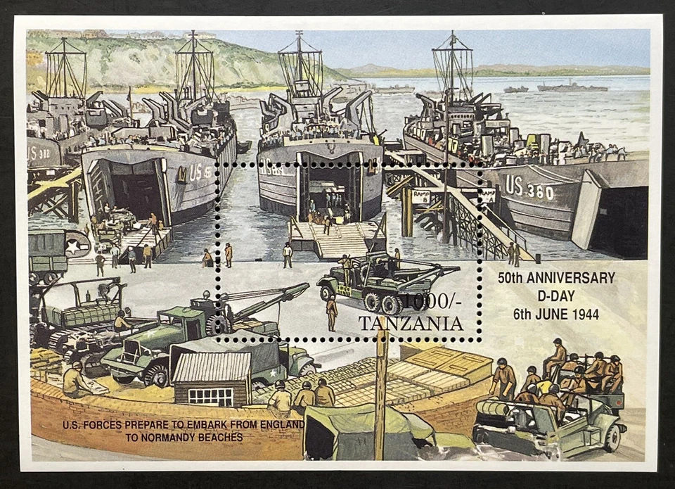 SELLOS DEL 50 ANIVERSARIO DE TANZANIA SEGUNDA GUERRA MUNDIAL SS 1994 MNH SEGUNDA GUERRA MUNDIAL FUERZAS DE ESTADOS UNIDOS Foto 1 de 1