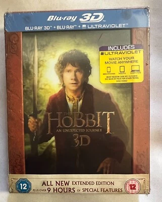 The Hobbit An Unexpected Journey 3D EXTENDED EDITION Blu-Ray Lenticular Cover UK - Image 1 of 2