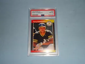 Tarjeta de béisbol Donruss 1989 Terry Steinbach 268 PSA 8 casi nueva-como nueva 79261304 - Imagen 1 de 2