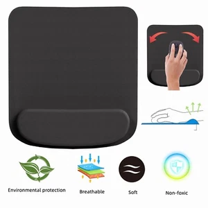 Soporte de reposamuñecas ergonómico para almohadilla de mouse alfombra antideslizante PC computadora portátil - Imagen 1 de 10