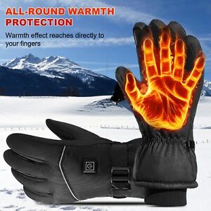 Electric Heated Gloves Winter Warming Thermal Snow Hand Warm Windproof Mittens