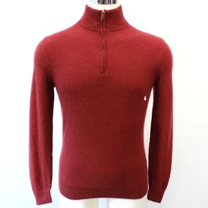 Nordstrom 100% Cashmere Brown Half-Zip Pullover Sweater Medium - Picture 1 of 7