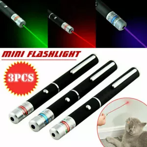 3 Packungen Laserpointer Rot Grün Blaulicht Sichtbarer Strahl Laser für Haustier Büro - Bild 1 von 7
