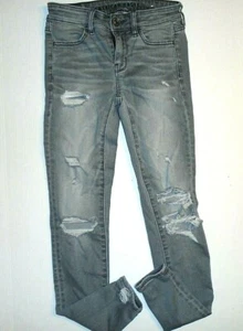 AMERICAN EAGLE NEXT LEVEL STRETCH, TAGLIA 0 REGULAR IN GRIGIO GAMBE INVECCHIATE - Foto 1 di 4