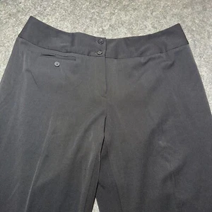 Lane Byrant Women's Size 18 Petite Black Trousers Stretch Wide Leg Pants - Picture 1 of 13