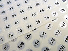 Small Silver 13mm Round Consecutive Sequential Number Labels Numbering Stickers 