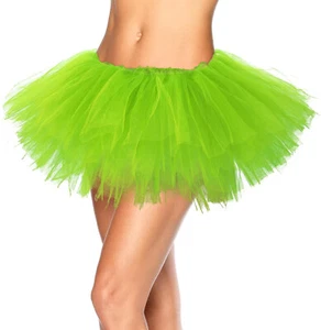 Neon Green Tutu Skirt Girls small party dance tulle female costume accessory - Picture 1 of 11