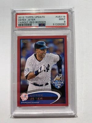 2012 Derek Jeter HOF Topps Update Target Red Border “Rare” PSA 9 - Image 1 of 2