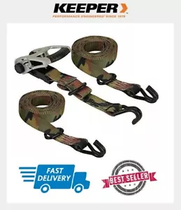 KEEPER 47352 16 ft X 1-1/4 inch RATCHET TIEDOWN includes 1 Ratchet and 2 Straps - Picture 1 of 1