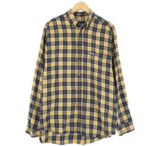 Vintage Peak Performance Men Shirt Plaid Flannel Lumberjack Yr5 Size L - Picture 1 of 8