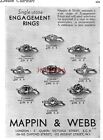 MAPPIN & WEBB Jewellers Engagements Rings ADVERT Small 1939 Print Ad 162/150