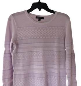 Banana Republic Damen Pullover Lavendel Flieder Pulli Large Zopfmuster Lgtwgt - Bild 1 von 10