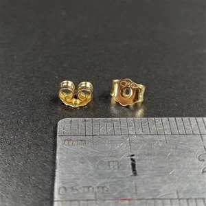 18ct Yellow Gold 750 - Butterfly Earring Back Butterflies 1 pair medium BF2 - Picture 1 of 2