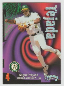 MIGUEL TEJADA A's 1998 SkyBox Circa Thunder RAVE #125 SP Parallel #051/150 SSP