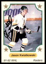 1991-92 7th Inning Sketch WHL Jason Kwiatkowski IP Signed Auto Prince Albert