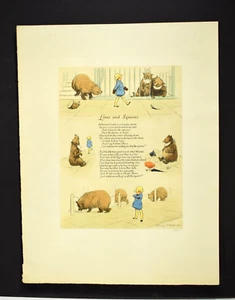 A A MILNE / Ernest Shepard 1925 Print from SIX DRAWINGS Portfolio 1/250 H/C - Bild 1 von 3