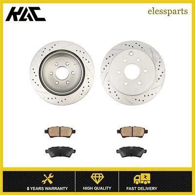 Rear Drilled Brake Rotors + Ceramic Pads For Nissan Pathfinder 2005 06-2012 - Изображение 1 из 4