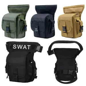 Tactical Drop Waist Leg Bag Thigh Utility Pouch Motorcycle Military Fanny Pack - Picture 1 of 18