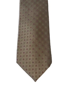 Yves Saint Laurent Tie YSL Silk Tie Gold Purple Burgundy Neckwear - Picture 1 of 2