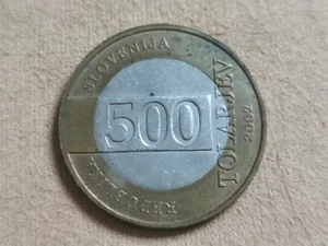 Slovenia n. 1 moneta da 500 Tolarjev anno 2002 originale circolata usata - Imagen 1 de 4