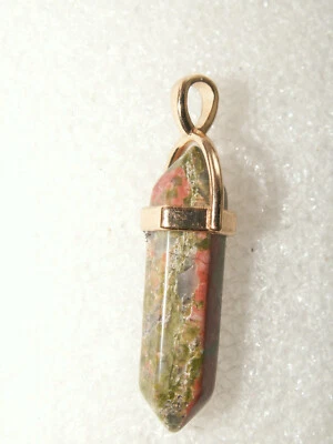 EDELSTEIN ANHÄNGER  HEXAGON :  UNAKIT  NEU! - Bild 1 von 2