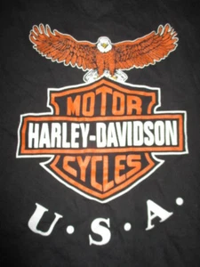 Vintage Silver Edition Label - HARLEY DAVIDSON MOTOR CYCLES U.S.A. (XL) T-Shirt  - Picture 1 of 5