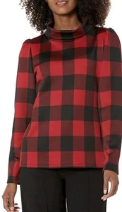 Jones New York Damen Gr. XL Cabernet Ls Plissee Kappe Trichter Farbe Nk Rhabarber 79 $ - Bild 1 von 7