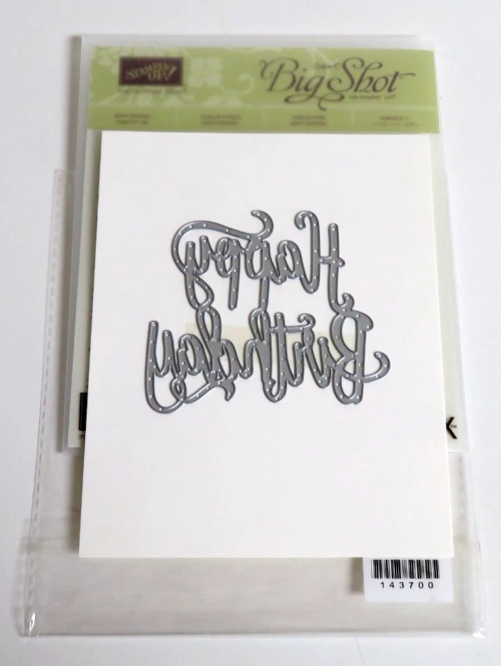 MIP Stampin up Happy Birthday Thinlits Die 143700
