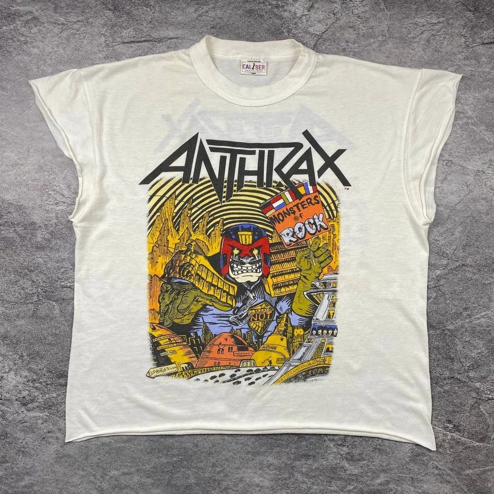 CAMISETA ANTHRAX DE COLECCIÓN 1988 MONSTERS OF ROCK CALIBRE ROAD TO EUPHORIA SIN MANGAS L Foto 1 de 4