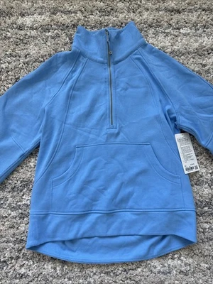 Lululemon Buceo Gran Tamaño Cuello Embudo Media Cremallera, Largo, AEBL, NUEVO CON ETIQUETAS, Talla M/L Foto 1 de 4