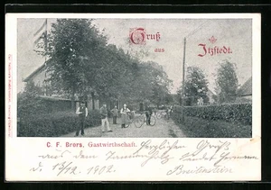 Itzstedt, Ansichtskarte, Gasthaus C. F. Brors 1902  - Picture 1 of 2