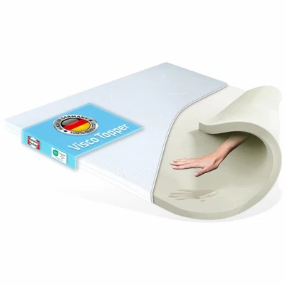 Visco Memory Schaum Topper Silver Fresh mit Silberionen Bezug antibakteriell - Bild 1 von 4