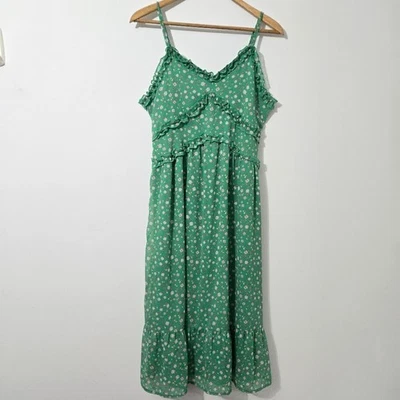 No Boundaries Juniors Y2K Babydoll Dress Size L Floral Ruffle Cottagecore Fairy - Image 1 of 4