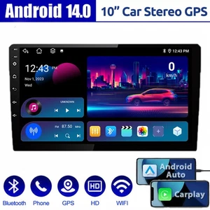 10.1" Android 13 Carplay GPS Navi WiFi Double 2Din Touch Screen Car Stereo Radio - Picture 1 of 14