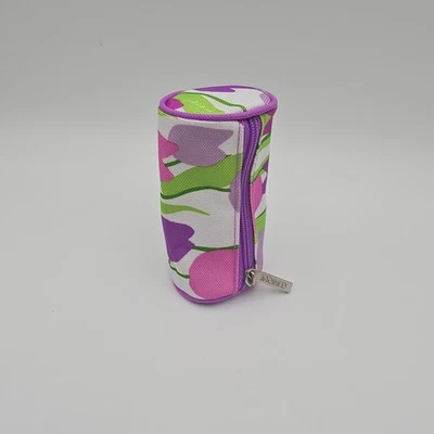 Clinique цветочный мешок косметики сумка на молнии маленький путешествий устроитель - Изображение 1 из 4