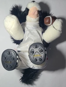 NFL Licensed Jersey Stuffed Build A Bear Dog 12” Black And White - Picture 1 of 8