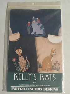 Kelly's Kats--no-sew applique designs #531--Indygo Junction Designs - Picture 1 of 5