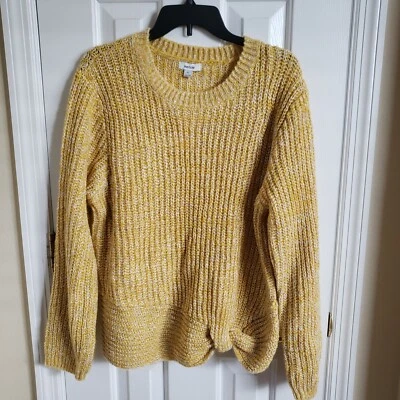 Suéter amarillo tejido grueso para mujer KENSIE nuevo con etiquetas - talla XL Foto 1 de 4