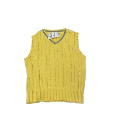 Koala Kids Boys Yellow Cable knit Sweater Vest 6-9M - Image 1 of 2