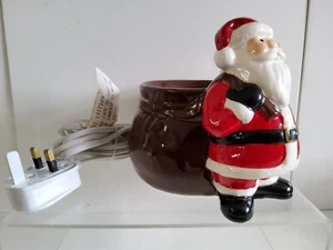 Yankee Candle Electric Tart Warmer Santa Christmas Rare - Picture 1 of 6