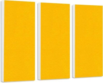 PLATINO24 Schallabsorber-Set Colore aus Basotect G+ Schalldämmung - 3 Elemente Gelb